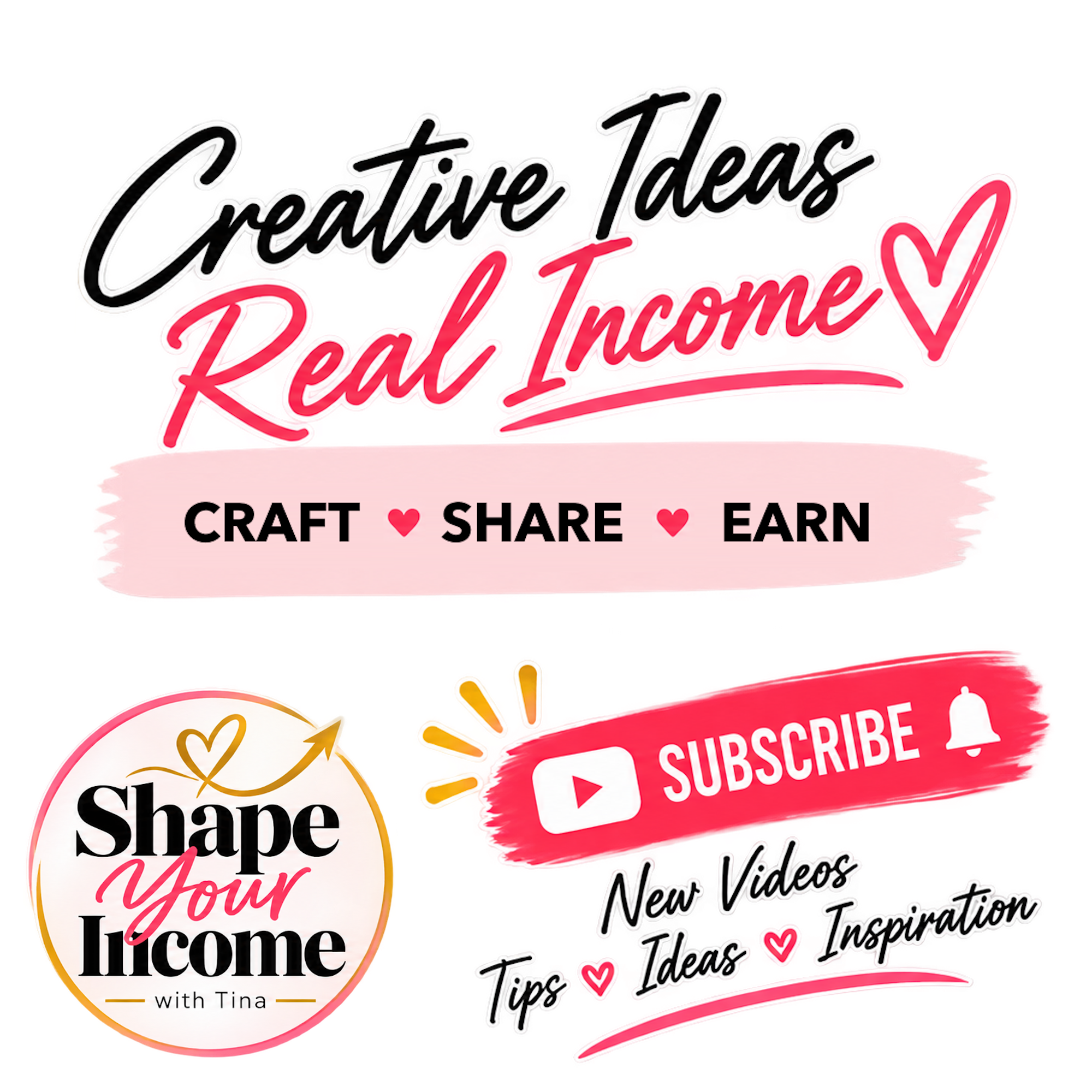 Shape Your Income with Tina branding